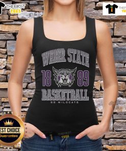 Official Weber State Wildcats Basketball 1889 tank top featuring team colors and logo, perfect for fans and sports enthusiasts.