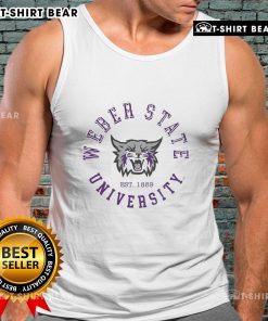 Vintage tank top featuring the Official Weber State Wildcats logo in a stylish circle design.