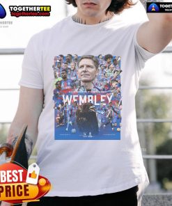 Alt Text: Official Wembley Final Junior Crystal Palace F.C. FA Cup Finalists 2025 T-Shirt featuring team logo and vibrant design.