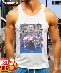 Alt Text: Official Wembley Final Junior Crystal Palace F.C. FA Cup Finalists 2025 tank top featuring club colors and logo.
