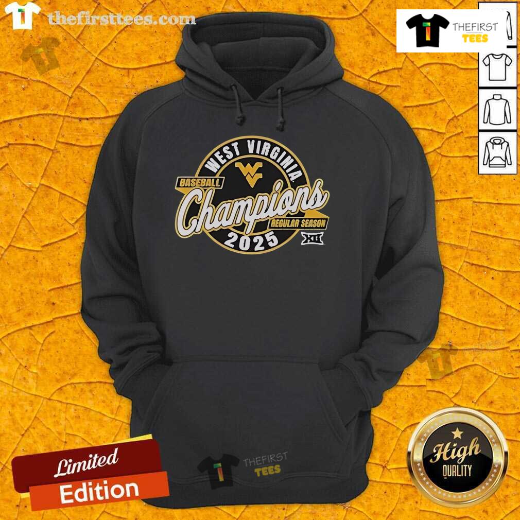 Official West Virginia Baseball Regular Season Xii Champions 2025 Hoodie 2025 Official West Virginia Baseball Regular Season XII Champions Hoodie showcasing team logo and championship design.