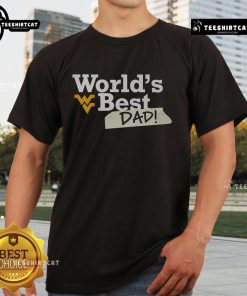 Official West Virginia Mountaineers World's Best Dad T-Shirt featuring logo and stylish design for proud dads.