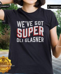 Official Super Oli Glasner Ladies Tee featuring a stylish design for fans of the coach and football apparel.