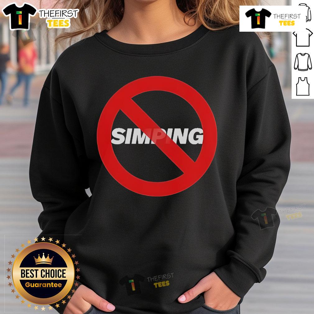 Official Whatever Ban Simping Sweatshirt Official Whatever Ban Simping Sweatshirt in black, featuring bold white text and a stylish, comfortable fit.