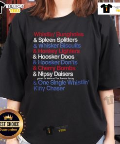 Official Whistlin' Bungholes Ladies Tee featuring a fun and unique graphic design perfect for casual wear.