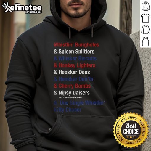 Official Whistlin Bungholes Cherry Bombs Joe Dirt Fireworks Hoodie featuring vibrant graphics and comfortable fit.