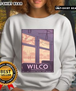 Alt Text: Official Wilco Waxahatchee tour poster for New Orleans, featuring vibrant artwork on a sweatshirt for the May 3, 2025 concert.