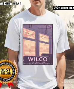Official Wilco Waxahatchee Tour New Orleans 05-03-2025 Poster T-Shirt featuring vibrant artwork and concert details.