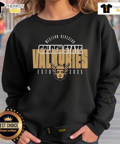 Alt Text: Official WNBA Golden State Valkyries Block City 2025 sweatshirt featuring team colors and logo, perfect for fans.