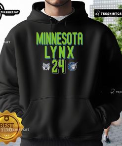 Alt Text: Official WNBA Minnesota Lynx Napheesa Collier hoodie featuring team colors and logo, perfect for fans.