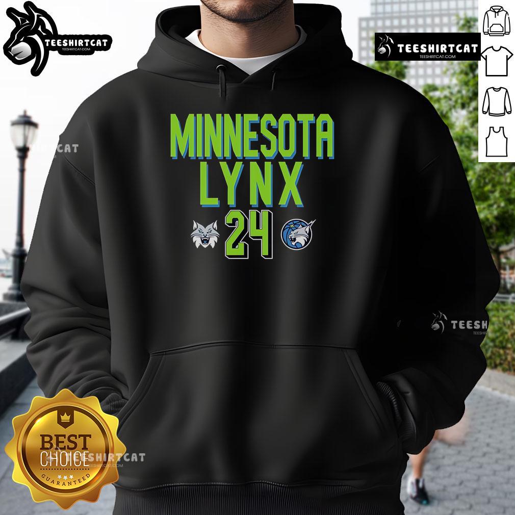 Official Wnba Minnesota Lynx Napheesa Collier 24 Hoodie Alt Text: Official WNBA Minnesota Lynx Napheesa Collier hoodie featuring team colors and logo, perfect for fans.