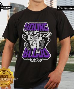 Official Youngblood Walrave Records T-Shirt featuring a bold logo design, perfect for music lovers and fans.