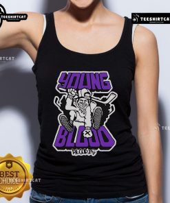 Official Youngblood Walrave Records tank top featuring vibrant graphics and a trendy design, perfect for music fans.