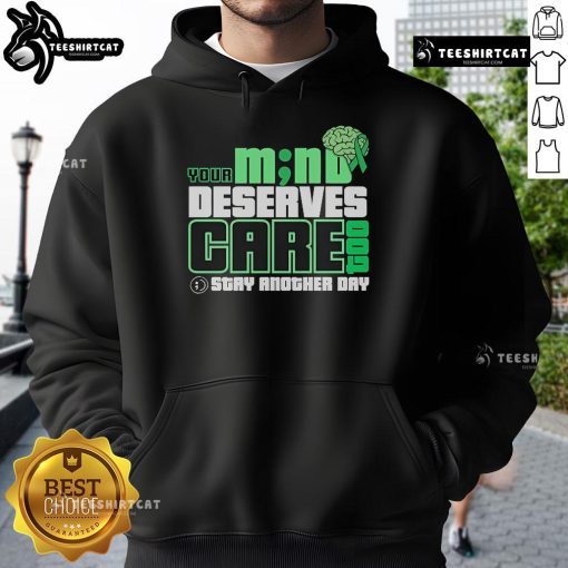Official Your M No Deserves Gare Stay Another Day Hoodie in black, featuring stylish design and cozy fit for everyday wear.