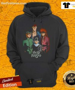 Vintage Yu Yu Hakusho hoodie featuring iconic characters and classic design for fans of the anime series.