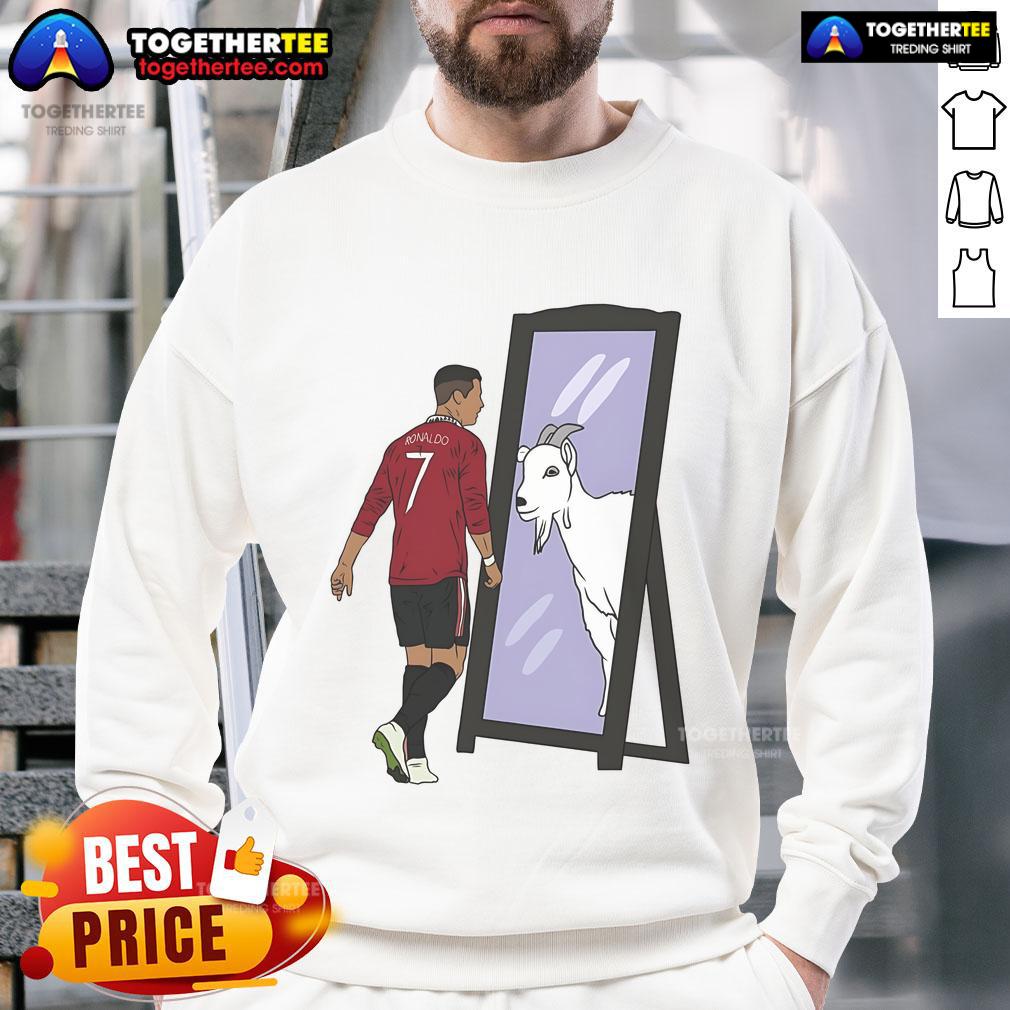Original Cristiano Ronaldo Mirror Goat Sweatshirt Original Cristiano Ronaldo Mirror Goat Sweatshirt featuring bold graphics and premium fabric for fans and fashion enthusiasts.