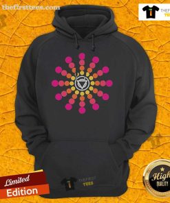 Alt Text: Original Enter Shikari Circle Dots Hoodie featuring a vibrant design, perfect for fans of the band and stylish streetwear.