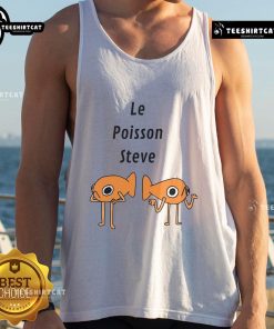 Original Fish Le Poisson Steve tank top design featuring a playful fish graphic, perfect for summer wear and ocean lovers.