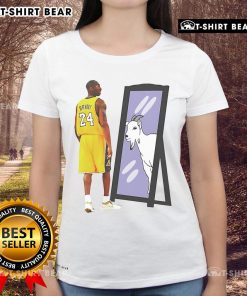 Original Goat Mirror Kobe Bryant Ladies Tee featuring a stylish graphic honoring the basketball legend.