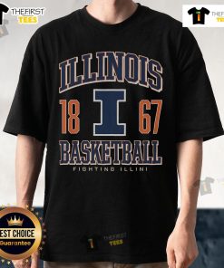 Alt Text: Original Illinois Fighting Illini Basketball T-Shirt featuring team colors and logo, perfect for fans and collectors.