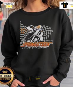 Original Jay Springsteen Springer Signature sweatshirt, 3-time champion design showcasing motorcycle racing pride.