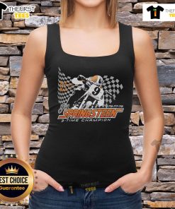 Original Jay Springsteen Springer Signature 3 Time Champion Tank Top featuring vibrant design and racing memorabilia.