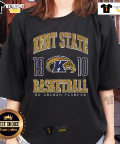 Alt Text: Original Kent State Golden Flashes basketball ladies tee featuring vibrant team colors and logo, perfect for fans.