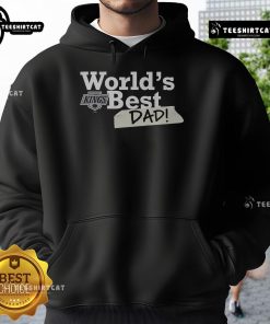 Original Los Angeles Kings World's Best Dad Hoodie showcasing team logo and stylish design for hockey fans.