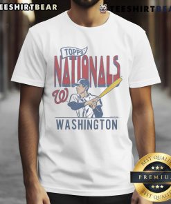 Alt Text: Original MLB x Topps Washington Nationals T-Shirt featuring team logo and vibrant colors, perfect for fans.