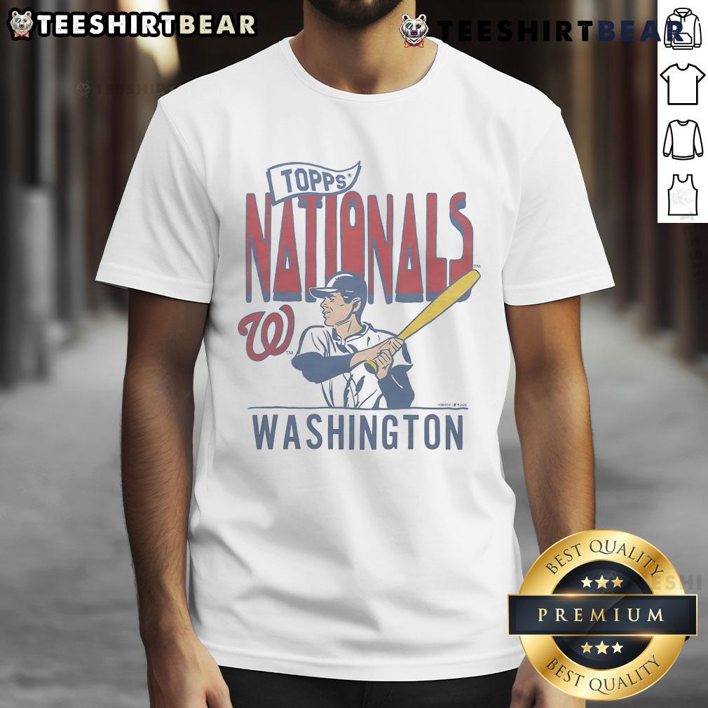 Original Mlb X Topps Washington Nationals T Shirt Alt Text: Original MLB x Topps Washington Nationals T-Shirt featuring team logo and vibrant colors, perfect for fans.