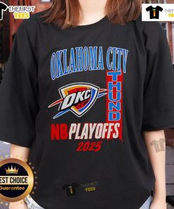 Original Oklahoma City Thunder NBA Playoffs 2025 Ladies Tee, showcasing team pride and stylish fan apparel.