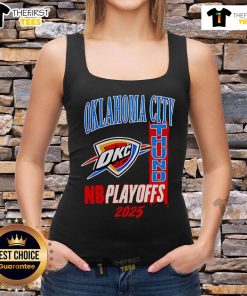 Alt Text: Original Oklahoma City Thunder NBA Playoffs 2025 fan tank top, featuring team colors and logo for dedicated fans.