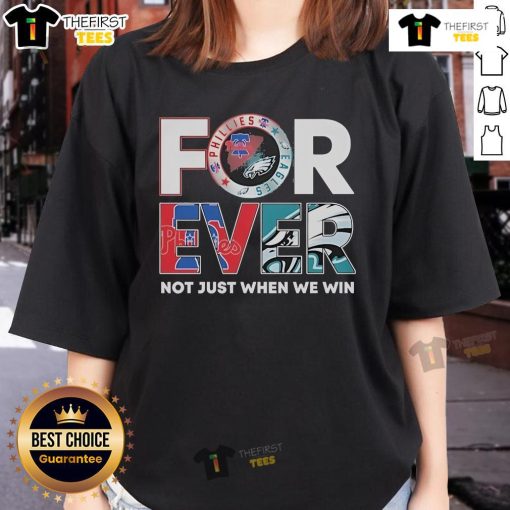 Alt Text: 2025 Ladies Tee featuring Original Philadelphia Eagles X Philadelphia Phillies Forever logo design.