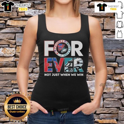 Original Philadelphia Eagles X Philadelphia Phillies Forever tank top 2025 logo showcasing team pride and unity.