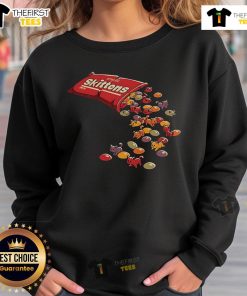 Cute candy cat sweatshirt featuring original skittens design, perfect for cat lovers and cozy fashion enthusiasts.