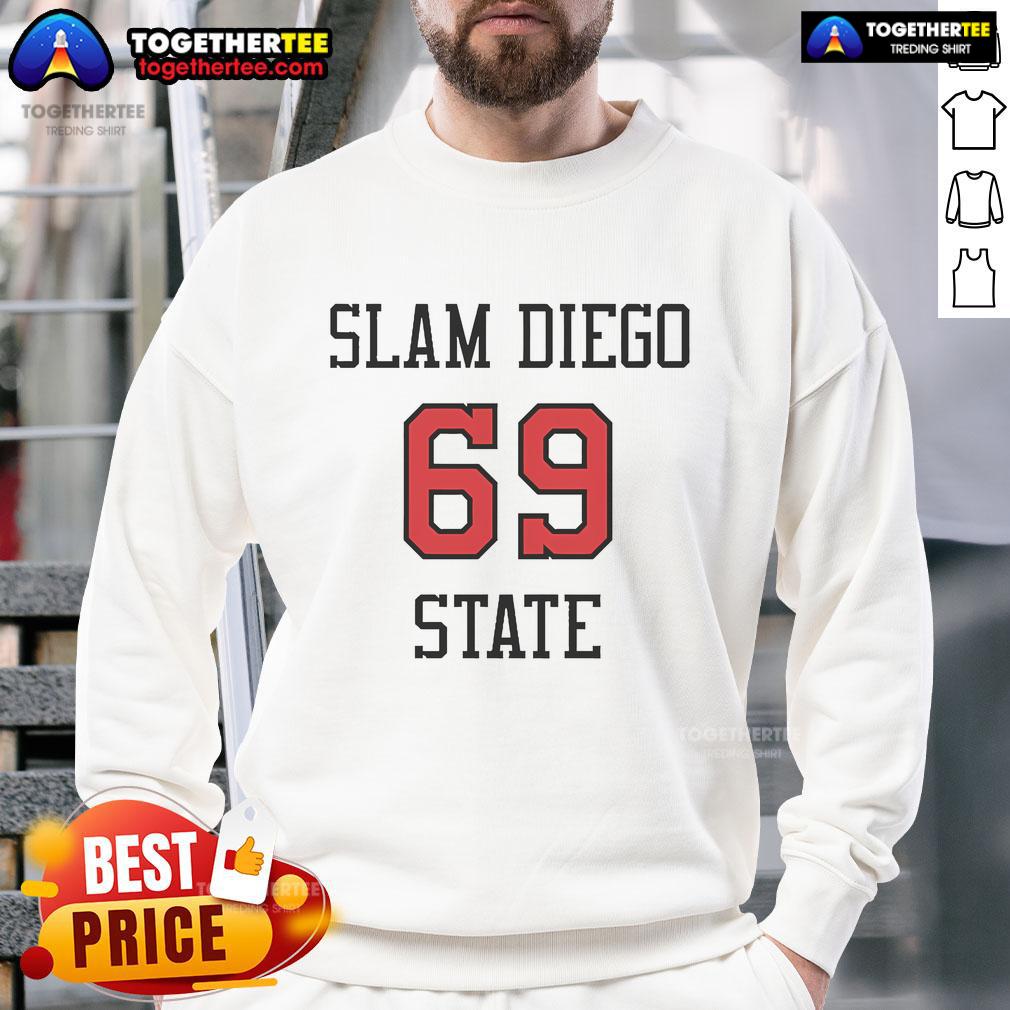 Original Slam Diego State #69 Tee Sweatshirt Original Slam Diego State 69 Tee Sweatshirt featuring bold graphics and a comfortable fit for fans of the team.