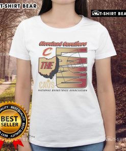 Cleveland Cavaliers ladies tee featuring original design, perfect for fans of the National Basketball Association.