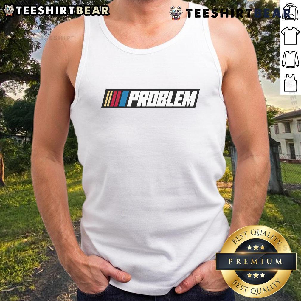 Original Tom Macdonald Problem Team Hang Over Gang Nascar Tank Top Tom MacDonald wearing a Hang Over Gang NASCAR tank top, showcasing original design and bold style.