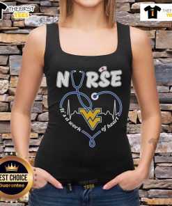 Alt Text: Original West Virginia Nurse It's A Work Of Heart Tank Top in vibrant colors, showcasing pride for nursing profession.