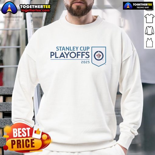 Alt Text: Original Winnipeg Jets 2025 NHL Stanley Cup Playoffs Champions sweatshirt featuring team logo and vibrant colors.