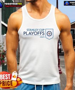 Alt Text: Original Winnipeg Jets 2025 NHL Stanley Cup Playoffs Champions tank top featuring bold team logo and vibrant colors.