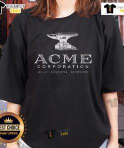 Alt Text: Premium ACME Corporation Anvils Explosives Detonators Ladies Tee featuring a stylish design for casual wear.