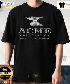 Premium Acme Corporation Anvils Explosives Detonators T-Shirt featuring bold graphics and comfortable fabric.
