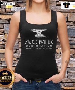 Premium ACME Corporation tank top featuring anvils and explosives detonators design for unique style and durability.