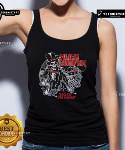Premium Alice Cooper Too Close for Comfort Ringmaster Tour 2025 skeleton tank top featuring vibrant graphic design.