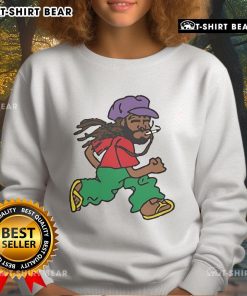 Premium Amine Running Man Sweatshirt in vibrant colors, perfect for activewear and casual outfits.