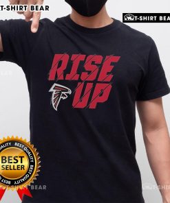 Alt Text: Premium Atlanta Falcons Rise Up T-Shirt featuring bold graphics and a comfortable fit, perfect for game day.