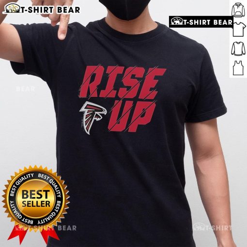 Alt Text: Premium Atlanta Falcons Rise Up T-Shirt featuring bold graphics and a comfortable fit, perfect for game day.