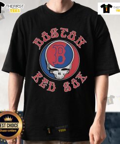 Premium Boston Red Sox X Grateful Dead Skull T-Shirt featuring unique graphic design, perfect for fans and collectors.