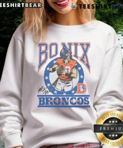 Premium Broncos Bo Nix Signature Sweatshirt featuring a stylish design for fans of Bo Nix and the Denver Broncos.